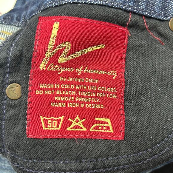 Citizens Of Humanity Women Jeans Blue Bridgitte 014 Low Rise Straight Stretch 24 - Picture 7 of 13